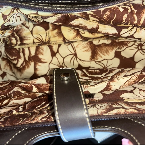 Maxx New York Tan and Black Tote Bag with Textured Design - Picture 3 of 4